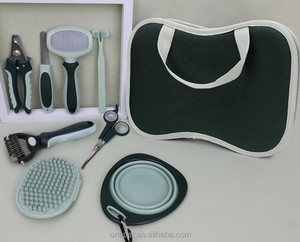 8Pcs Thiết Lập Nhựa Cao Su Pet Dog Công Cụ Làm Sạch Tóc Loại Bỏ Tắm Bàn Chải Detangling Lược Cắt Móng Tay Bàn Chải Đánh Răng Cho Mèo Chó - Product Image 2