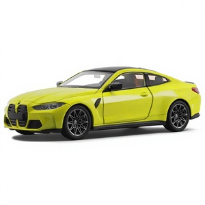 Coche de juguete M4 a escala 1:24, modelo de metal fundido a presión, con función de retroceso, sonido, luces y puertas que se abren, coleccionable, decoración para exhibición. - Product Image 3