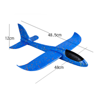Avion planeur à inertie pour enfants, jouet d'extérieur, avion manuel à fonctions de vol circulaire, avion en mousse à lancer, pour garçons et filles de 14 ans, 48 cm