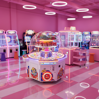 Machine à bonbons rotative 4 joueurs avec distributeur automatique de prix, jeu d'arcade à monnayeur sur île centrale