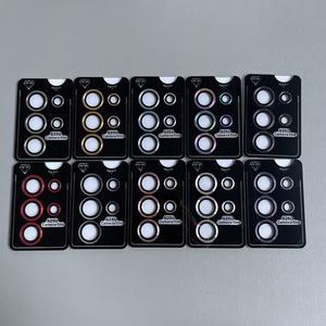 HD rõ ràng Tempered Máy ảnh ống kính bảo vệ S25 S23 cộng với 3D rạng rỡ 9H Độ cứng kim loại vòng Flim Glass đối với Samsung Galaxy Ultra - Product Image 4