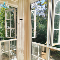 Ventana Francesa de Aluminio con Marco Delgado y Vidrio Templado para Proyectos Residenciales Modernos
