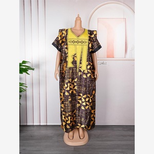 Robe Boubou <span class=keywords><strong>Africaine</strong></span> Grande Taille - Longue Robe Ample Imprimée Ankara pour Usage Quotidien et Soirées, Style Vintage Ethnique pour Femme - Product Image 3