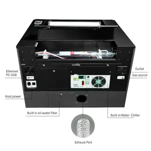 6090 100w Máquina de corte a laser multifuncional avançada multifuncional, mini gravador a laser com foco automático para acrílico