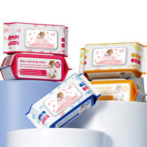 Lingettes pour bébé en <span class=keywords><strong>tissu</strong></span> non tissé biologique, grande taille, lot de 80 pièces, nettoyage en douceur pour peau sensible, lingettes humides pour les soins de bébé, vente en gros - Product Image 4