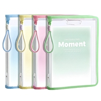 Bolsa de Archivo Portátil A4 de Gran Capacidad, Nueva, Colorida, con Cierre y Portapapeles Transparente Diagonal, para Guardar Documentos y Pruebas
