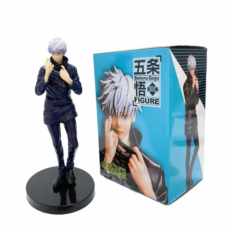 Figura DE ACCIÓN DE Anime al por mayor barata Jujutsu Kaisen Satoru Gojo estatuas de PVC juguete de modelos coleccionables