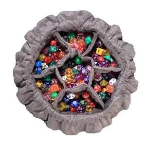 促进巨大骰子袋口袋骰子套装适合龙与地下城骰子，硬币和配件