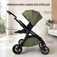 Poussette Bébé S-009L Haut de Gamme Légère en Alliage d'Aluminium avec Siège Réversible, Dossier Multi-Positions et Grand Panier – Vente en Gros