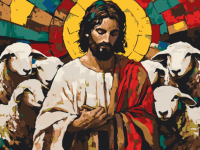 Peinture HJ à forte couverture Jésus-Christ 40*30cm, Kit de peinture acrylique par numéros style dessin animé, cadre DIY, décoration classique pour la maison