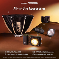 ZHIYUN MOLUS X100 RGB Pro 100W lumière LED éclairage de photographie de poche en plastique Portable pour la prise de vue photo/vidéo en plein air