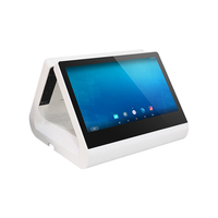 Kiosque de paiement commercial à double écran tactile LCD de 15,6 pouces, terminal de point de vente pour restaurant, machine de commande en libre-service