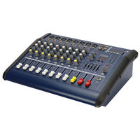 Mixer Daya USB 8-Kanal 250W Terlaris dengan Efek, Konsol DJ Profesional, Pengontrol Amplifier dan Karaoke