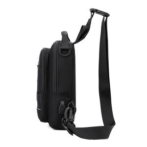 We Power Men's Chest <b>Bag</b> <b>Nylon</b> <b>Crossbody</b> <b>Bag</b> With Usb Port For Outdoor Travel Leisure Black - Product Image 4