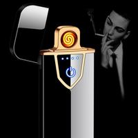 Briquet électronique rechargeable avec batterie intégrée et design en métal
