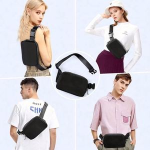 Fashion <b>Waterproof</b> Nylon Lulu Bum Bag Mini Chest Bag Waist Belt Bag Custom Unisex Crossbody Fanny <b>Pack</b> - Product Image 6