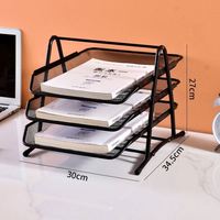 Organizador de Archivos de Escritorio para Oficina, Bandeja Plegable de Malla Metálica para Documentos y Cartas con Asa, Organización de Oficina