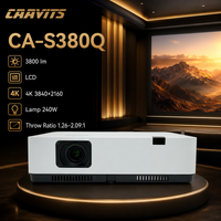 Projecteur laser 3LCD CAAVITS 3800lm UHD 4K, projecteur intelligent Android WiFi pour salles de conférence, vente en gros, personnalisable CA-S380Q