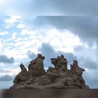 Sculptures de bouddha en pierre, figurines des 8 empereurs de la mer,