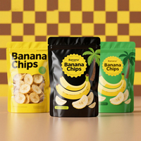 Pochettes d'oreiller d'emballage de collation comestible comestible imprimées personnalisées sacs vides en plastique de feuille d'aluminium mylar plantain pomme de terre banane chips