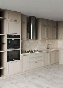 Ensemble de meubles de cuisine en bois noir entièrement modulaire moderne de Chine à vendre - Product Image 2