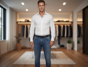 Cintura da Uomo in Vera Pelle con Fibbia Automatica 4.0cm 125cm Stile Casual - Product Image 2