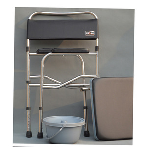 Chuangyu <b>Commode</b> <b>Chair</b> Foldable Stainless Steel Toilet <b>Chair</b> For Seniors Home Use - Product Image 5