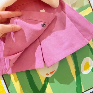 Nuovo set estivo per ragazza, grazioso set in due pezzi con maniche corte e <span class=keywords><strong>pantaloncini</strong></span> ricamati con motivo Love - Product Image 6