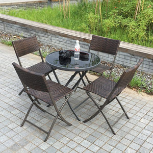<b>Folding</b> Outdoor <b>Garden</b> Set Rattan Chair Small Coffee <b>Table</b> Patio Balcony Furniture 3 To 5 Piece - Product Image 3