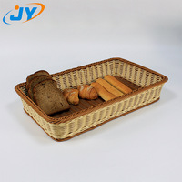 Panier de rangement rectangulaire en plastique pour la présentation d'aliments, le pain et les fruits dans le salon, également panier à linge
