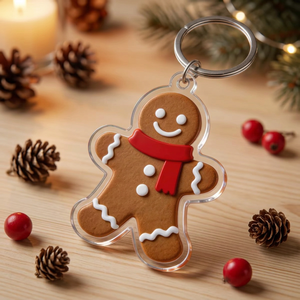 Porte-clés de Noël en acrylique personnalisés BOCE 2027, décoration créative pour les fêtes - Product Image 5