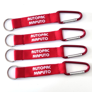 Tali Gantungan Kunci Pendek Grosir Bahan Poliester Sutra Cetak Promosi Custom Carabiner - Product Image 2