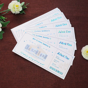 Tarjeta <span class=keywords><strong>de</strong></span> Invitación Personalizada para Parque <span class=keywords><strong>de</strong></span> Atracciones con Estampado Láser Azul Único para <span class=keywords><strong>Cumpleaños</strong></span> y Bodas - Product Image 4