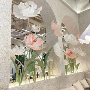 La <span class=keywords><strong>carta</strong></span> <span class=keywords><strong>di</strong></span> seta dell'organza della rosa del <span class=keywords><strong>papavero</strong></span> dell'anemone del fiore gigante H-168 può essere personalizzata - Product Image 1