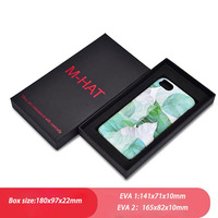 Boîte en carton noire pour téléphone portable, emballage, coffret
