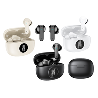 Auriculares inalámbricos Bluetooth 5.4 TWS, auriculares internos con cancelación de ruido ENC, auriculares estéreo HiFi de 13 mm para juegos, con pantalla digital de energía.