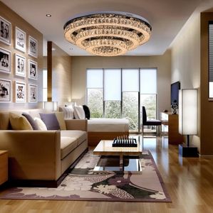 Lámpara de techo moderna de nuevo estilo, montaje en Hotel, lámparas de techo de cristal K9 redondas de acero led - Product Image 4