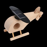 Hélicoptère en bois solaire électrique à monter soi-même, modèle d'expérimentation éducative précoce pour enfants, jouet cadeau assemblé