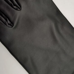 Mujeres musulmanas Mano negra Deporte de invierno Trabajo Conducción Golf Guantes de moda personalizados de cuero largo - Product Image 5