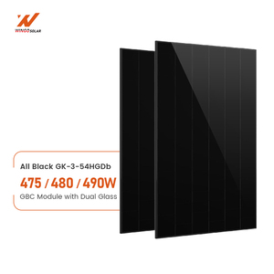 Panneaux solaires Wingosolar 475W 480W 490W, cellules de qualité A, type N, PV, entièrement noirs, bifaciaux, pour système domestique - Product Image 2