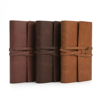 Carnet de voyage A6 en cuir, classeur à feuilles mobiles en cuir PU, journal vintage pour l'écriture, 100 pages