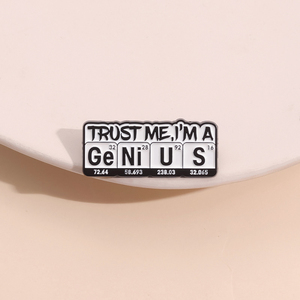 Tin tưởng tôi, tôi là một thiên tài men Pin sáng tạo bảng tuần hoàn của các yếu tố Trâm ve áo huy hiệu đồ trang sức quà tặng cho sinh viên bạn bè - Product Image 3
