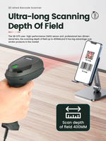 XB-D70 Syble - Lector de Códigos QR Resistente de Ultra Largo Alcance, Verificador de Precios, Escáner de Códigos de Barras de Mano con Android y Megapíxeles