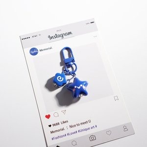 Portachiavi con ciondolo a cuore Y2K, giallo e rosa, simpatico pentagramma, <span class=keywords><strong>stella</strong></span> bombata, per donne e ragazze, gioielli, regalo, accessori - Product Image 1