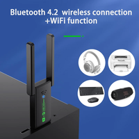 Adaptador USB 3.0 de 1300 Mbps con Bluetooth, Tarjeta de Red 2 en 1, Transmisor y Receptor para PC con Windows 10/11, Doble Banda 2.4G y 5Ghz