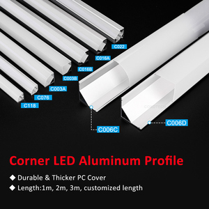 Perfil LED en Forma <span class=keywords><strong>de</strong></span> V con Difusor, Sin Enlucido, para Instalación Rápida <span class=keywords><strong>de</strong></span> Iluminación Lineal en Esquinas <span class=keywords><strong>de</strong></span> <span class=keywords><strong>Techo</strong></span> y Pared - Product Image 2