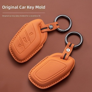 Étui à clés en cuir de vachette pour <span class=keywords><strong>MG</strong></span> 5/Pro ZS/MG5 HS/5 GS/<span class=keywords><strong>EHS</strong></span>/MG4 - Texture Premium - Product Image 3
