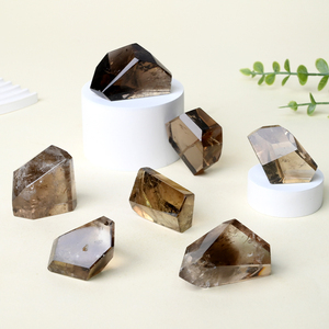 คริสตัลควอตซ์สโมคกี้ธรรมชาติทรงอิสระขัดเงาสำหรับตกแต่ง ขายส่ง - Product Image 1
