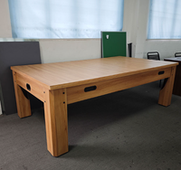 Vente directe usine : Table de jeux multifonction 4-en-1 de 8 pieds (billard, hockey sur air, tennis de table) avec plateau de salle à manger
