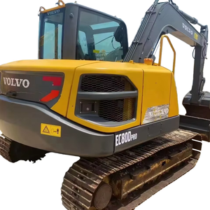 Mini excavadora de uso doméstico con orugas hidráulicas, excavadora usada de 8 toneladas Volvo EC80D EC55 EC80 EC140 EC240 en stock - Product Image 1